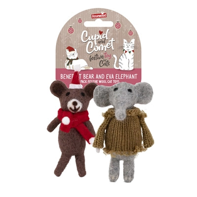 Cupid & Comet Benedict Beer En Eva Olifant Duo Wol 12X5 Cm
