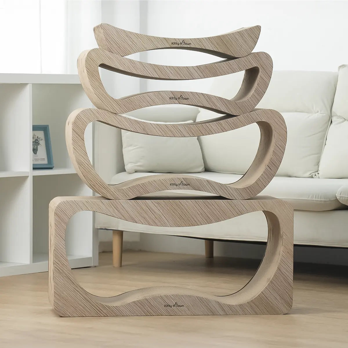 KittyTown Deluxe Krabmeubel Sofa Set – Hout