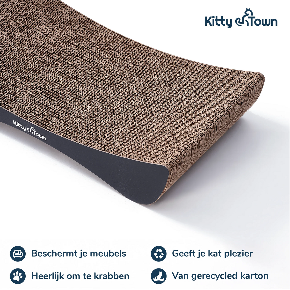 Luxe Krabsofa Kitty Town Mia Small – Krabkarton en Krabmeubel Donker