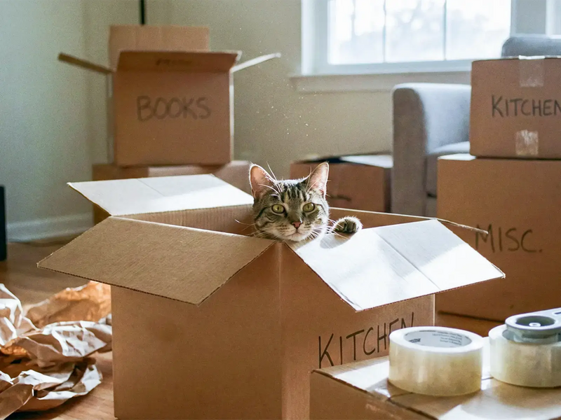 Verhuizen met een kat: Stressvrij naar een nieuw huis – Kitty Town
