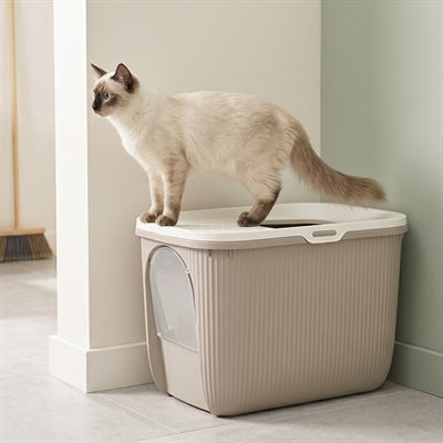 Savic Kattenbak Ease-In Wit / Mokka 58X39X39 Cm