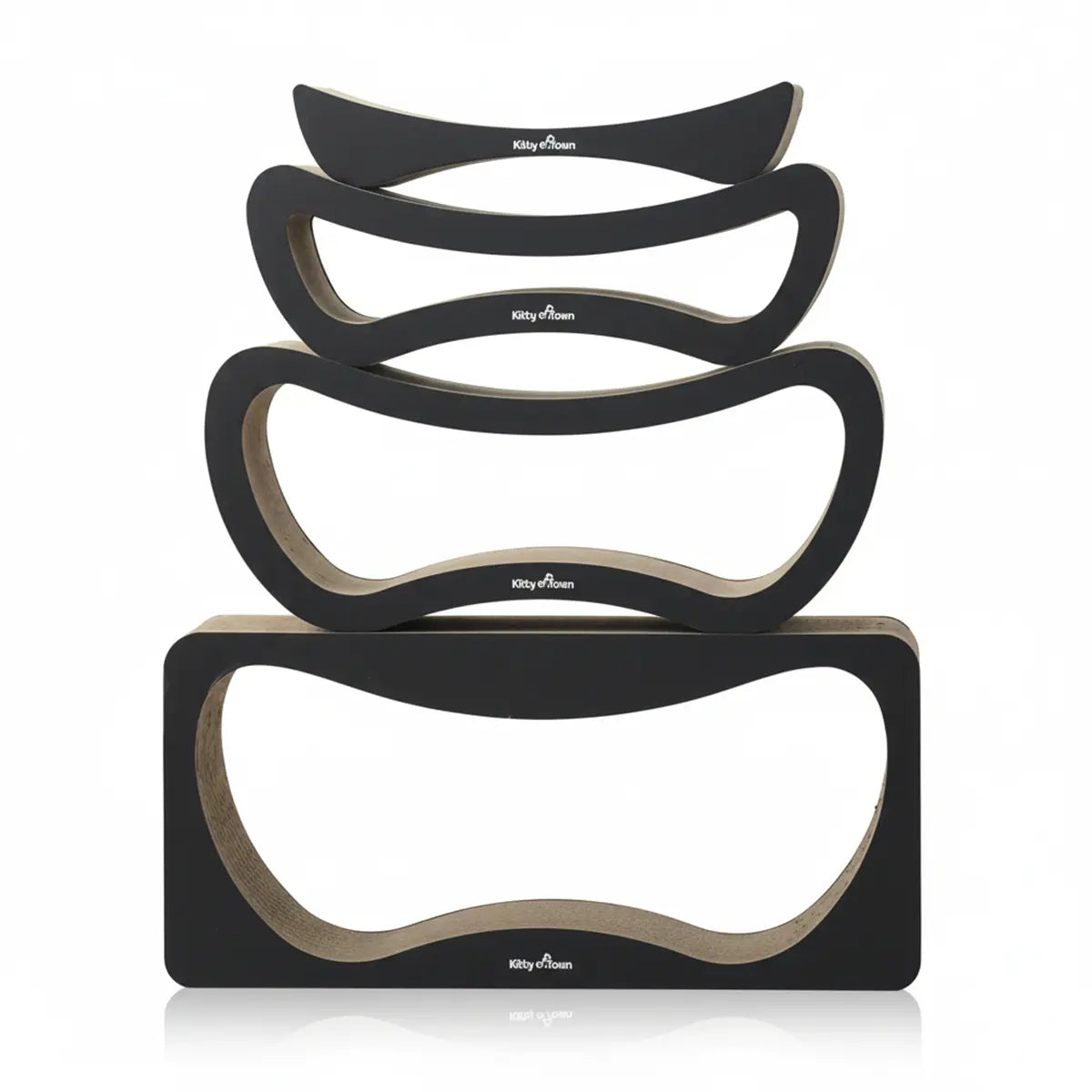 KittyTown Deluxe Krabmeubel Sofa Set – Zwart