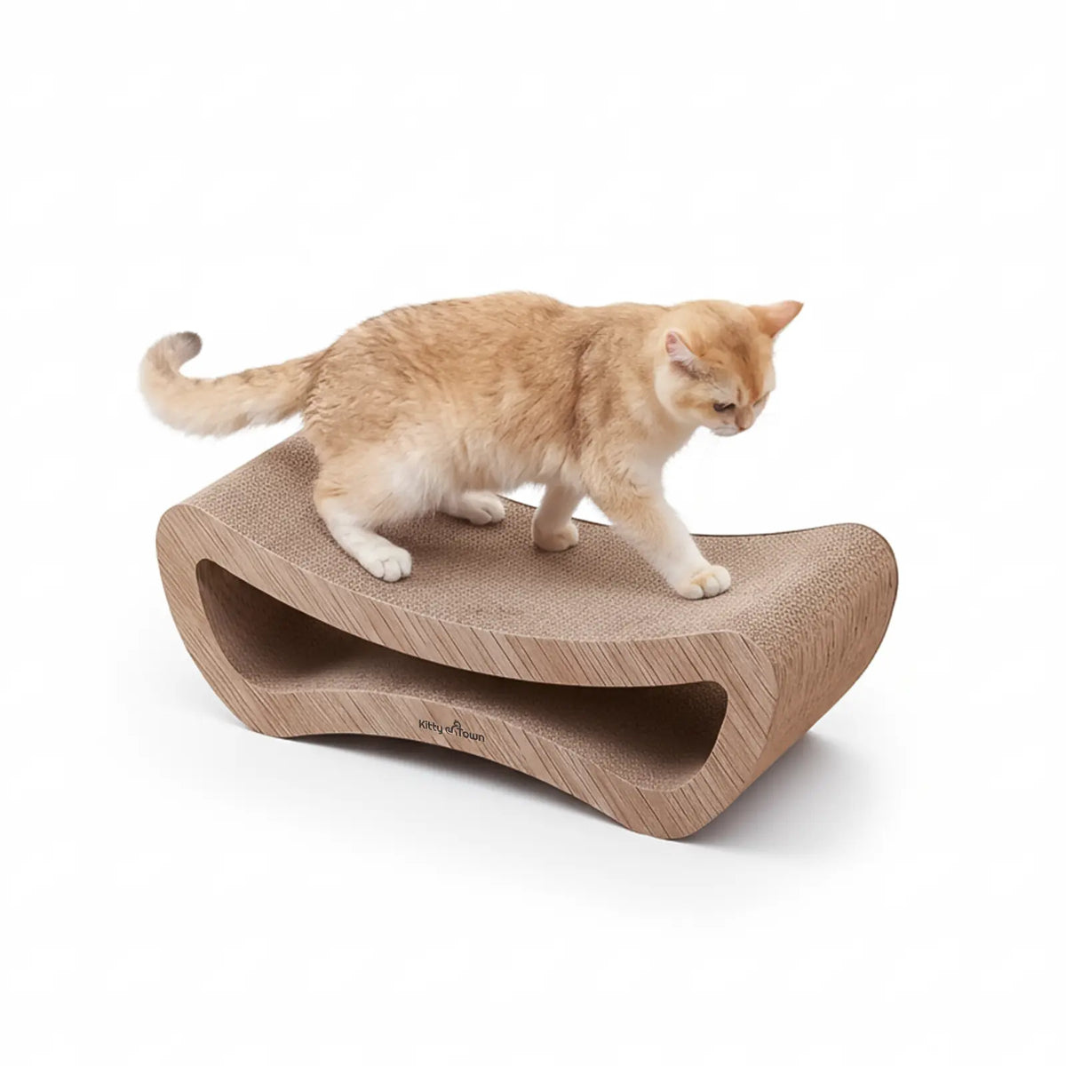 Luxe Krabsofa Kitty Town Duo – Krabkarton en Krabmeubel Licht eiken