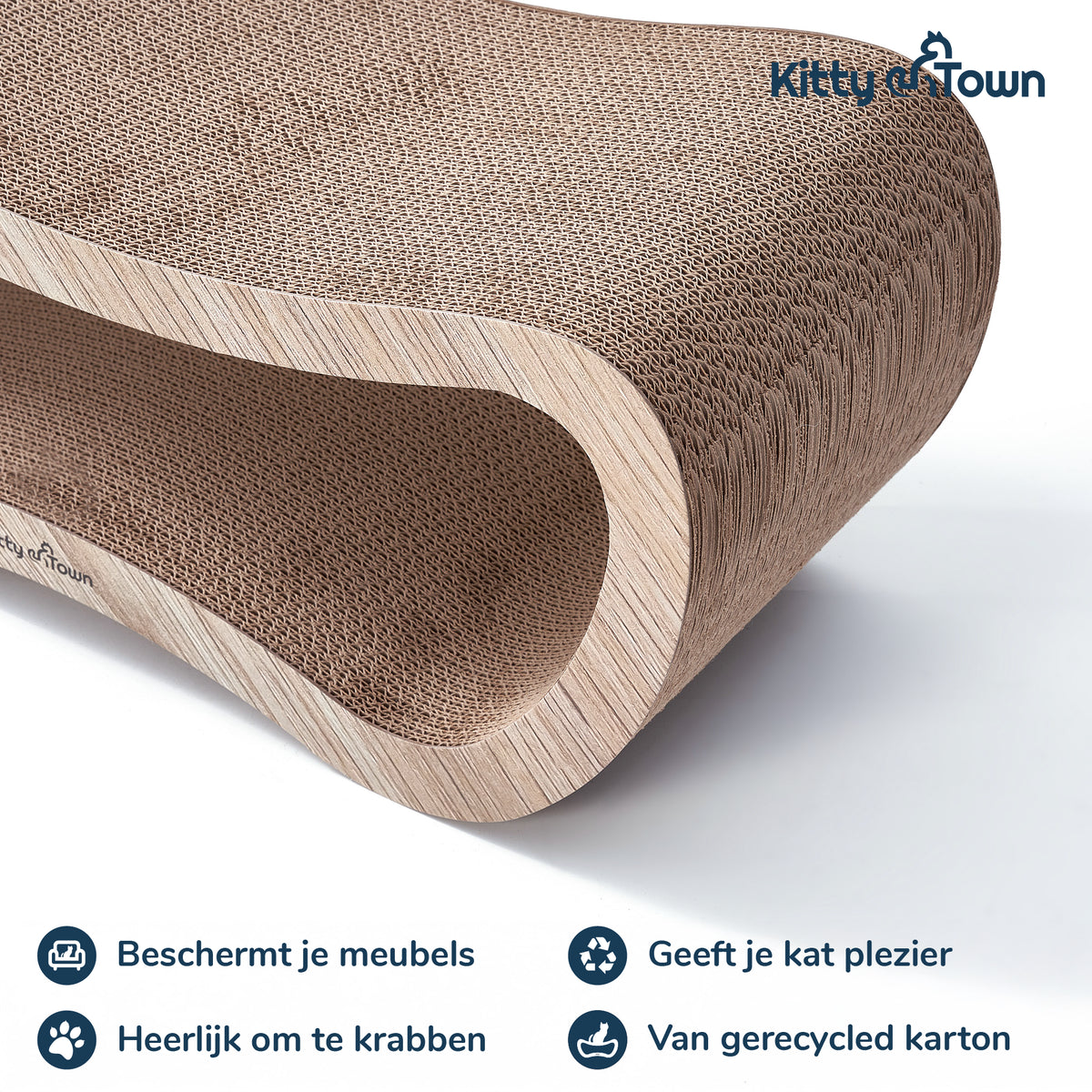 Luxe Krabsofa Kitty Town Max L – Krabplank en Krabmeubel Hout