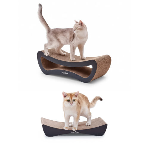 Luxe Krabsofa Kitty Town Duo – Krabkarton en Krabmeubel Zwart