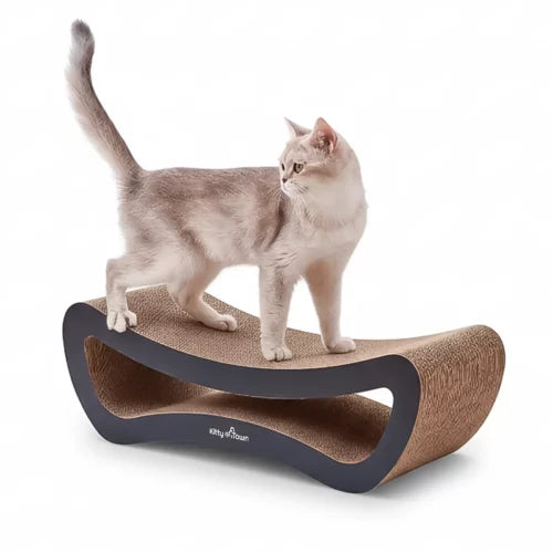 Luxe Krabsofa Kitty Town Leo Medium – Krabkarton en Krabmeubel Donker