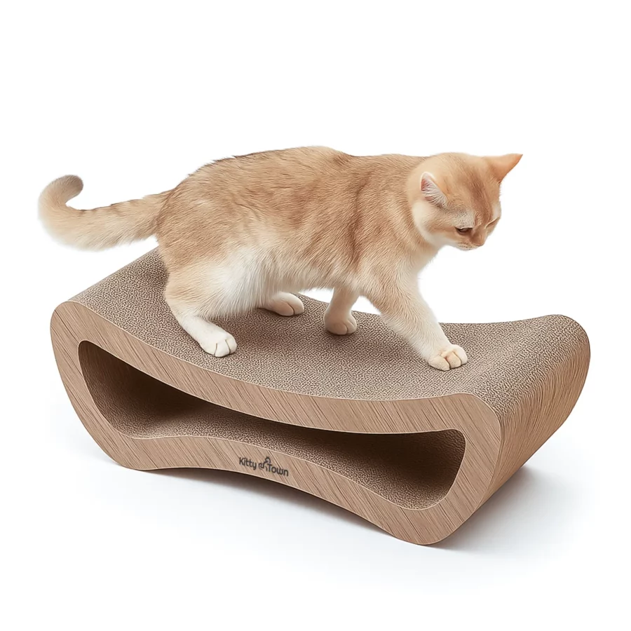 Luxe Krabsofa Kitty Town Leo Medium hout met kat 4