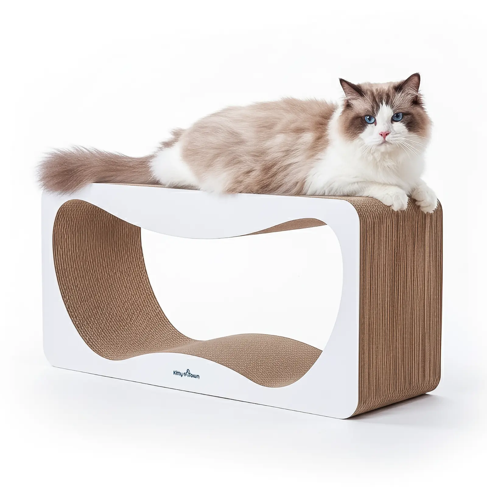 Luxe Krabsofa Kitty Town Luna XL wit met kat 3