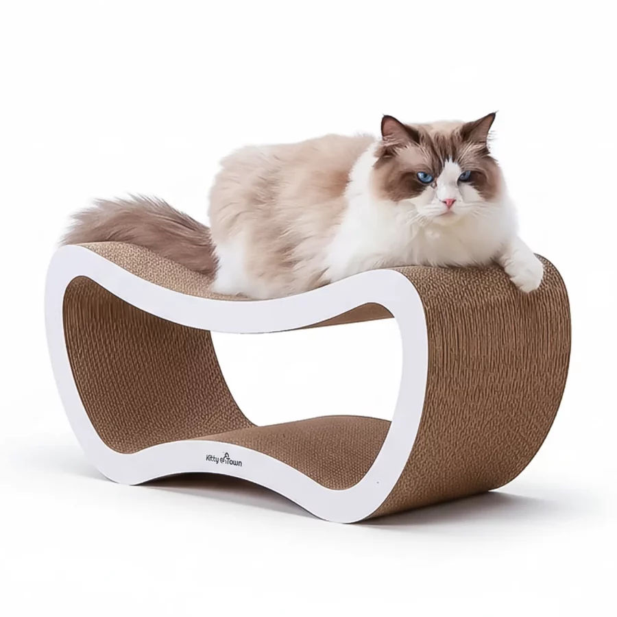Luxe Krabsofa Kitty Town Max L wit met kat 3