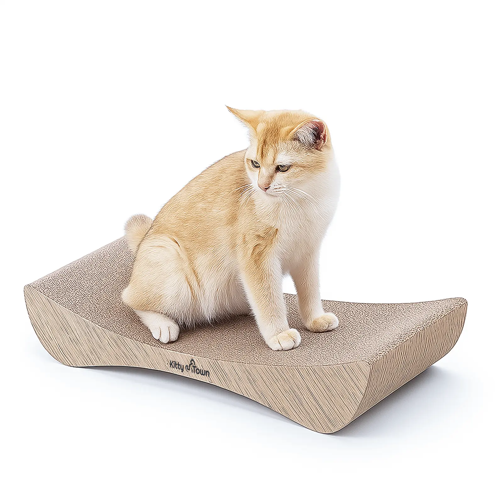 Luxe Krabsofa Kitty Town Mia Small Krabkarton hout met kat 4